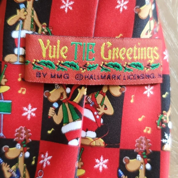 Hallmark Yule Tie Greetings by MMG necktie - Picture 4 of 5